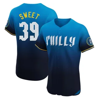 Men's Elite Blue Devin Sweet Philadelphia Phillies 2024 City Connect Jersey