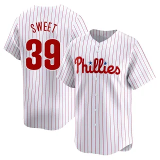Men's Limited White Devin Sweet Philadelphia Phillies Home Jersey