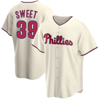 Men's Replica Cream Devin Sweet Philadelphia Phillies Alternate Jersey