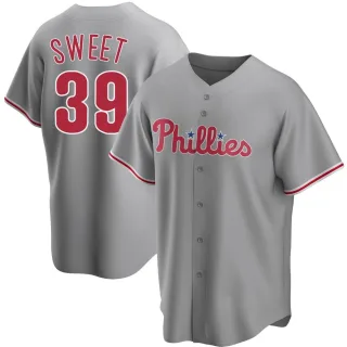 Men's Replica Gray Devin Sweet Philadelphia Phillies Road Jersey