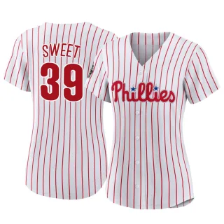 Women's Authentic White Devin Sweet Philadelphia Phillies 2022 World Series Home Jersey