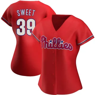 Women's Replica Red Devin Sweet Philadelphia Phillies Alternate Jersey